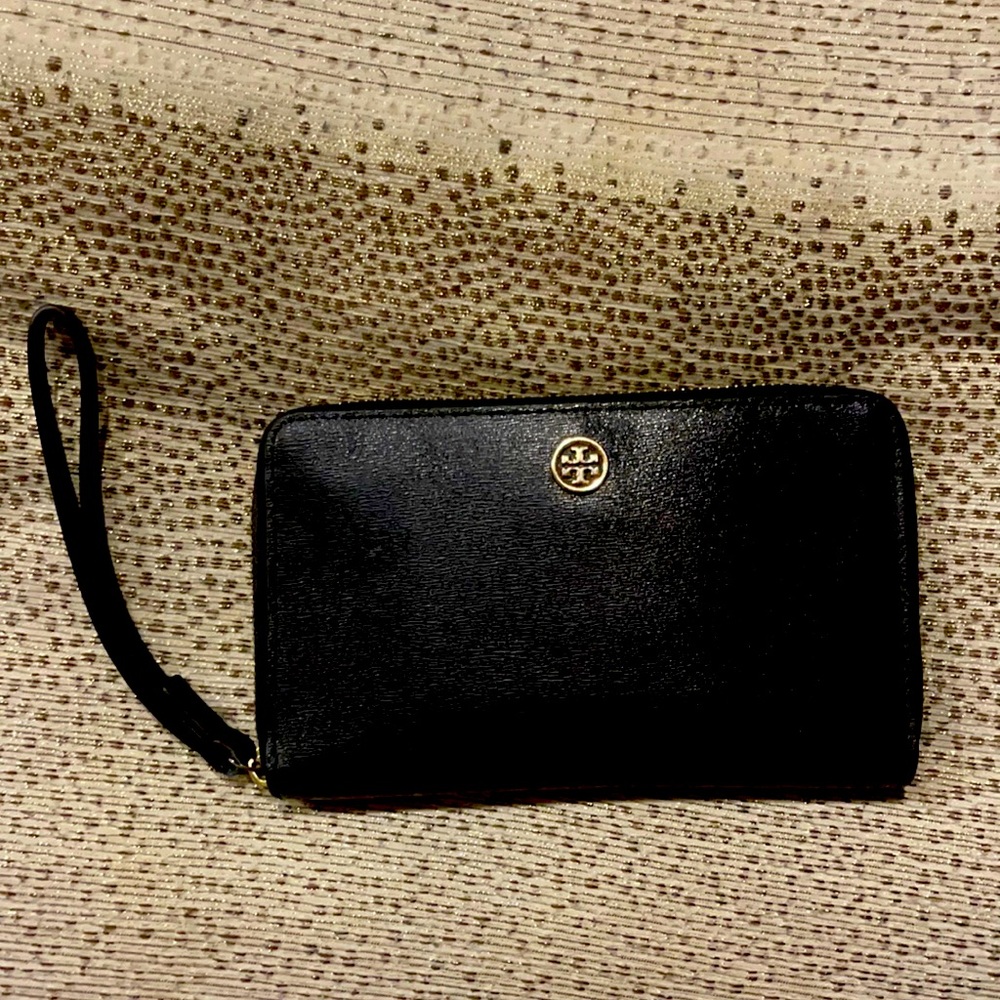 Black Robinson Zip Continental Tory Burch Wallet